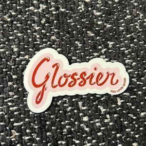 Glossier metallic sticker